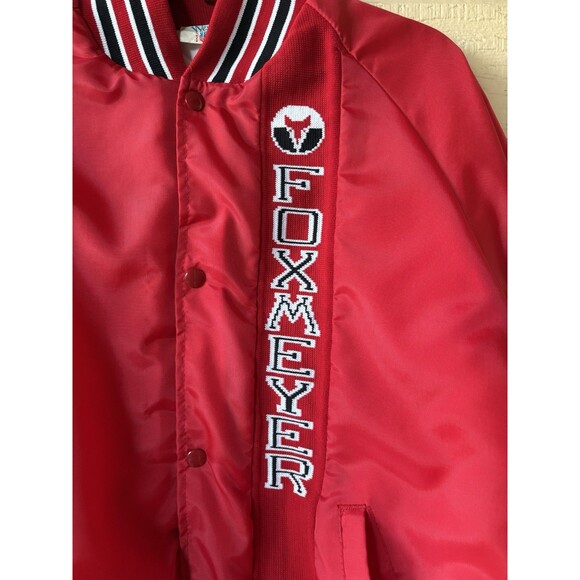 Vintage FoxMeyer Company Logo Quilted Employee Jacket men size Large Westark USA - Picture 4 of 6